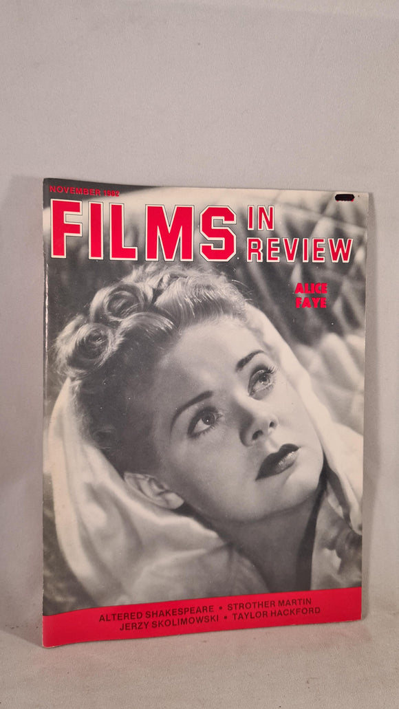 Films in Review Volume XXXIII Number 9 November 1982