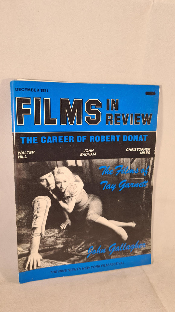 Films in Review Volume XXXI Number 9 December 1981