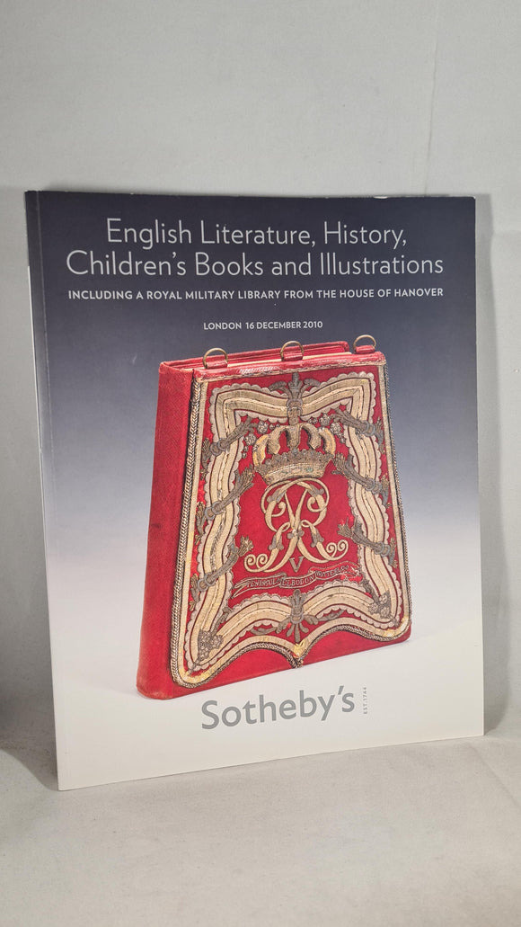 Sotheby's 16 December 2010 English Literature, History, Children's Books & Illustrations