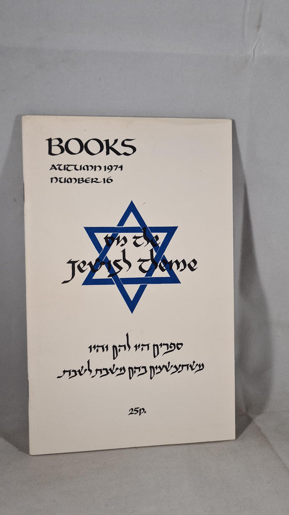 Books Autumn 1974: On the Jewish Theme, National Book League, Number 16