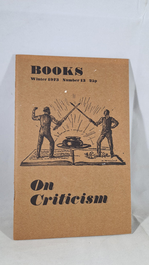 Books Magazine Winter 1973: On Criticism, National Book League, Number 13
