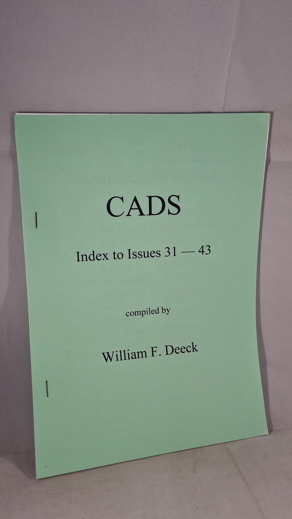 Crime & Detective Stories, CADS Second Supplement, An Index 31 - 43, Letter