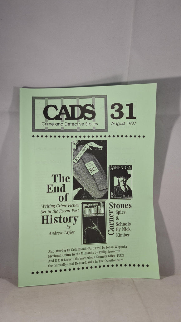 Crime & Detective Stories, CADS Number 31 August 1997