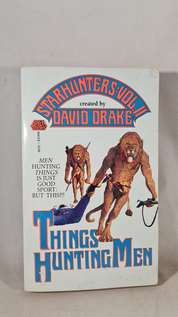 David Drake - Things Hunting Men, Baen Books, 1988, Inscribed, Signed, First Edition