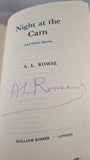 A L Rowse - Night at the Carn & Other Stories, William Kimber, 1984, Signed