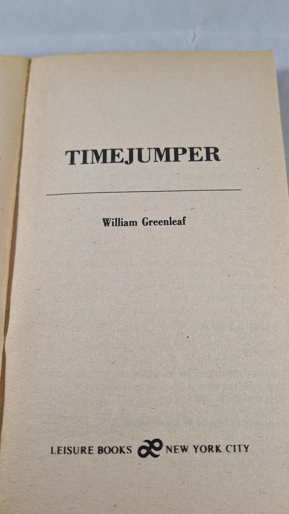 William Greenleaf - Time Jumper, Leisure Books, 1980, Paperbacks ...