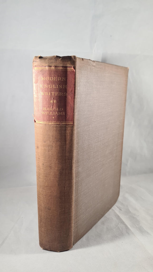 Harold Williams - Modern English Writers, Sidgwick & Jackson, 1918