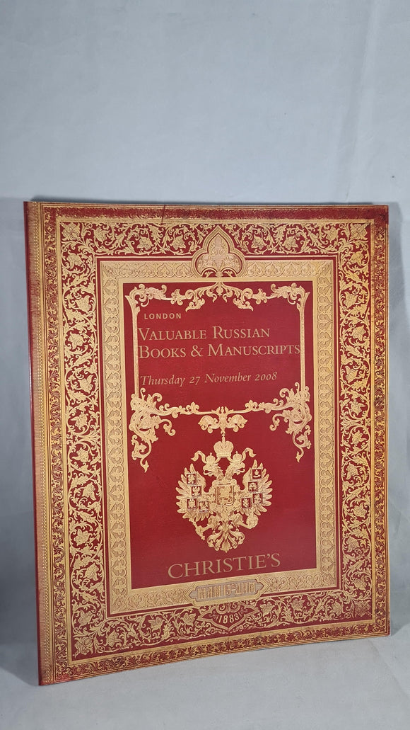 Christie's Valuable Russian Books & Manuscripts 27 November 2008