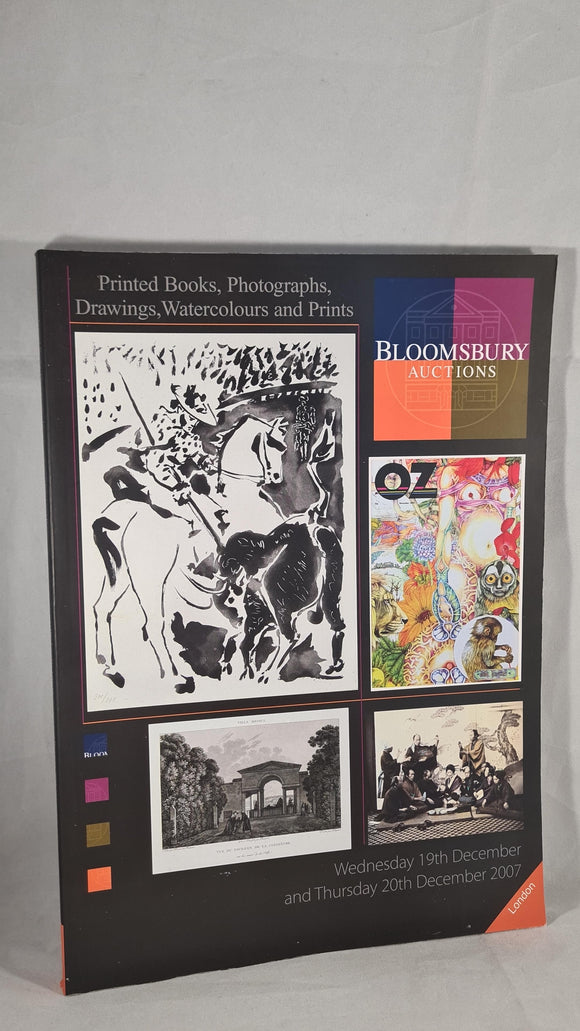 Bloomsbury Auctions 19 & 20 December 2007 Printed Books, Photographs, Drawings