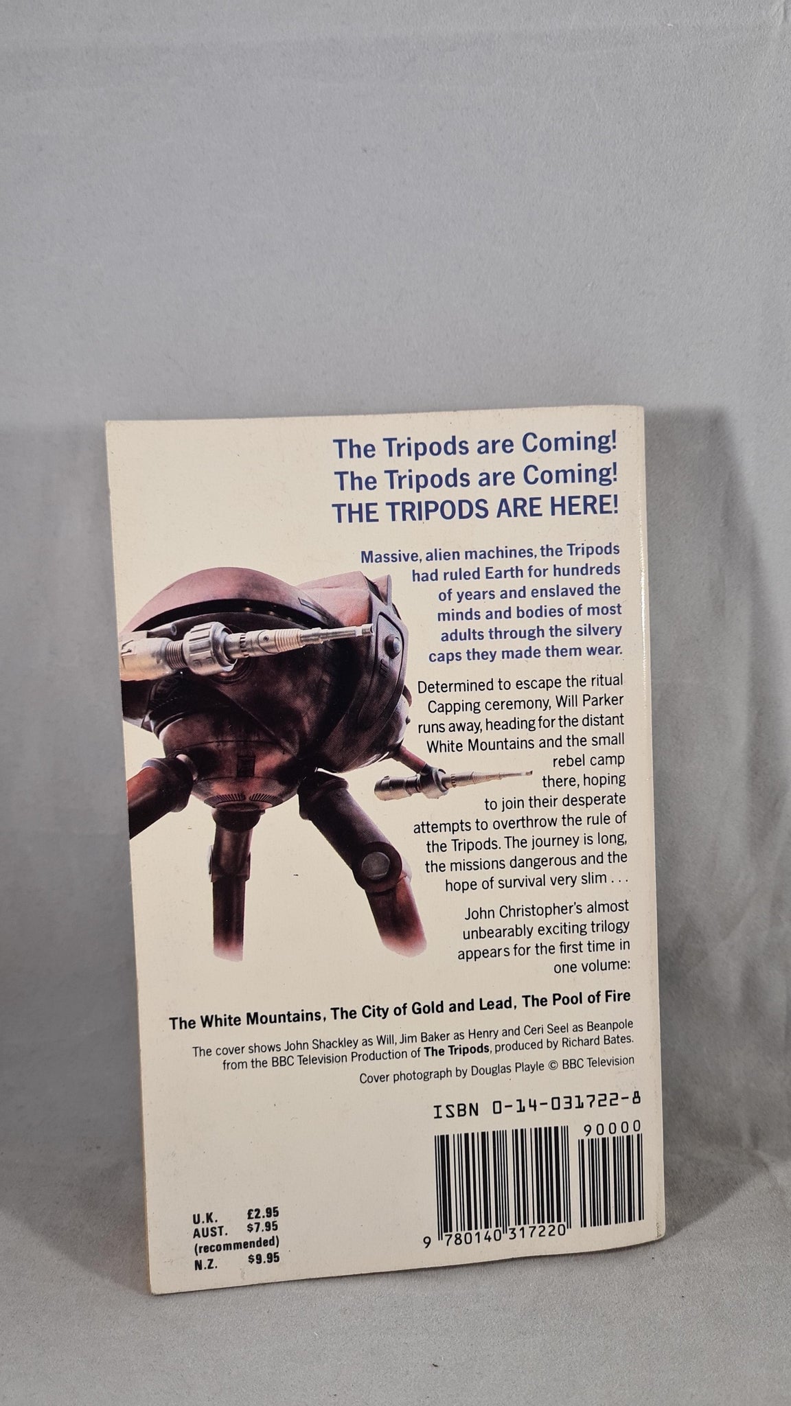 John Christopher The Tripods Trilogy, Puffin Books, 1984, Signed, Pa