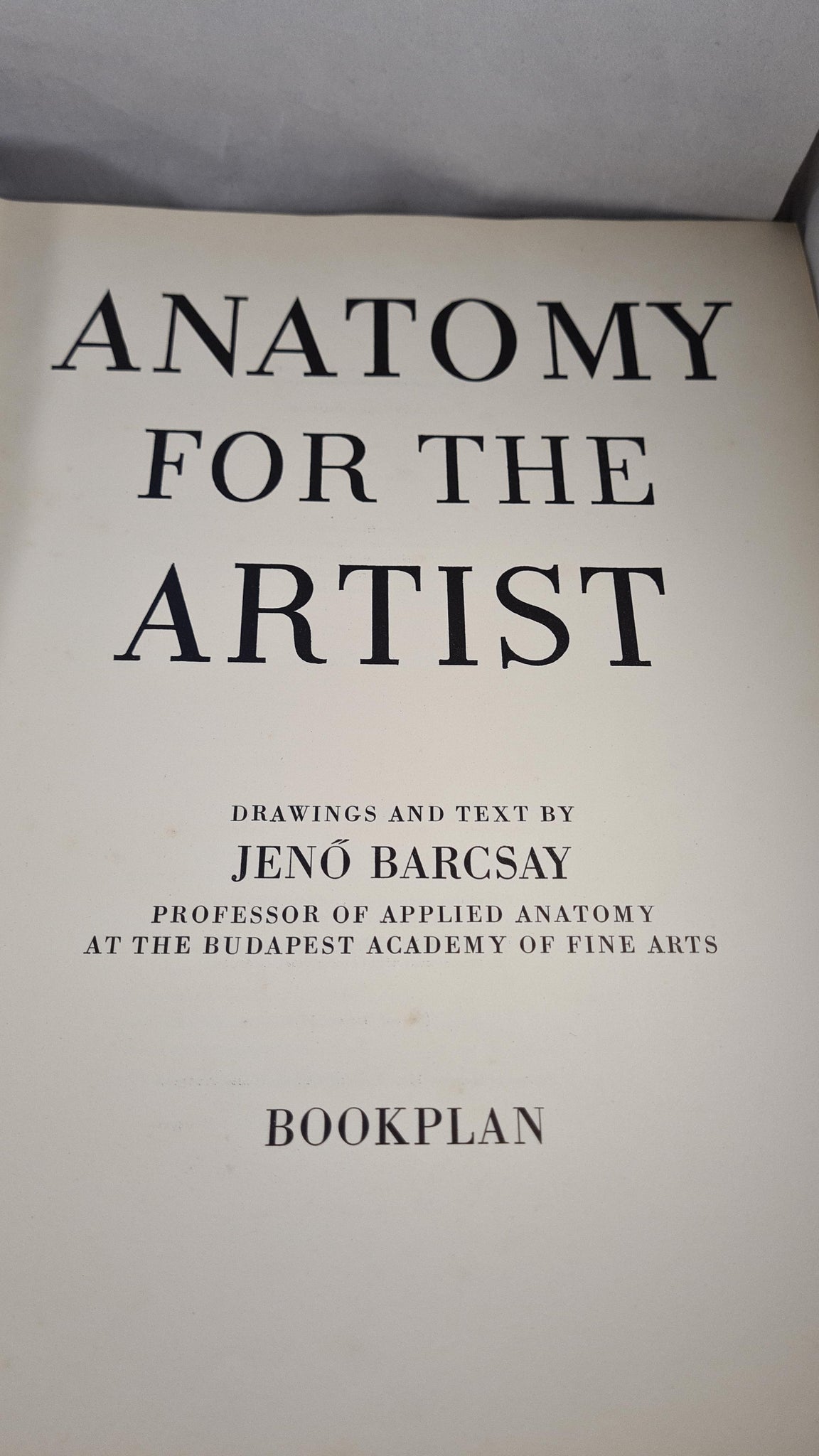 Jeno Barcsay - Anatomy for the Artist, Bookplan, 1965 – Richard