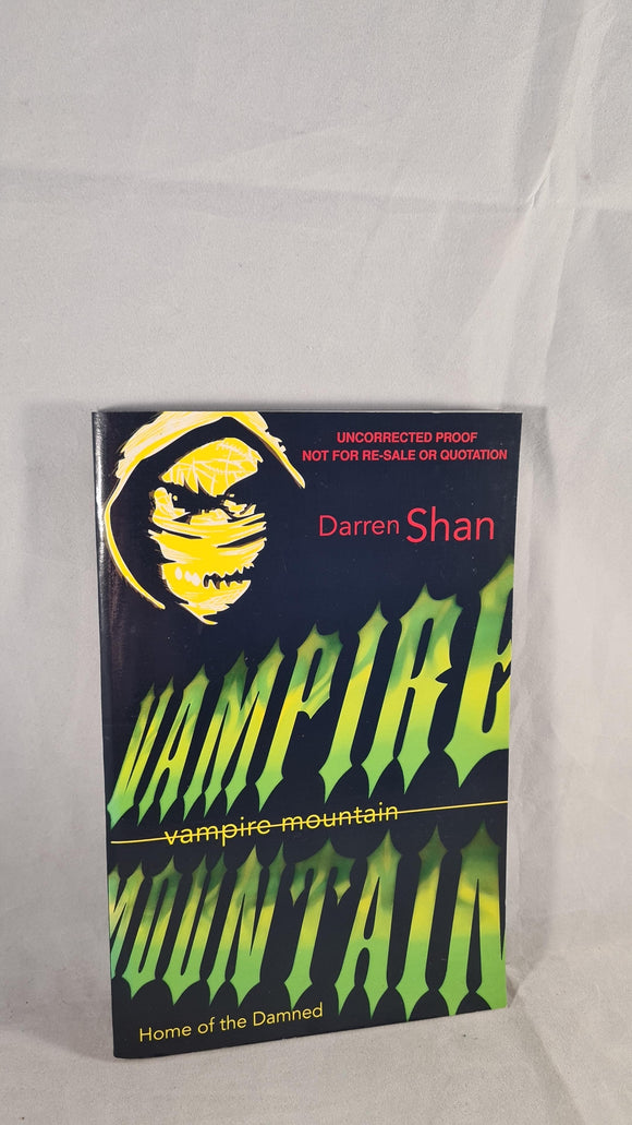 Darren Shan - Vampire Mountain Book 4, Collins, 2001, Uncorrected Proof, Paperbacks