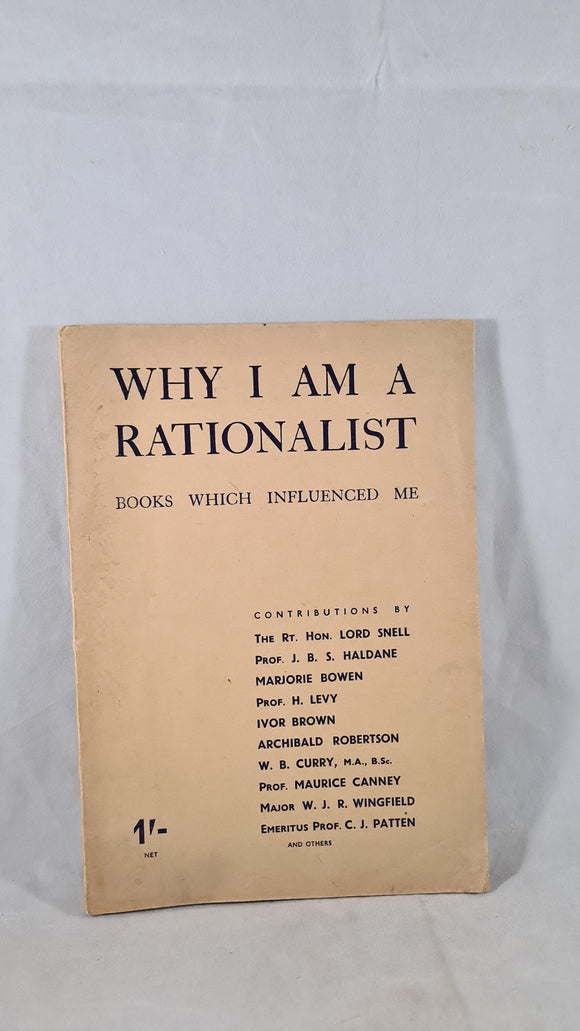 Marjorie Bowen - Why I Am A Rationalist, Watts & Co, 1942