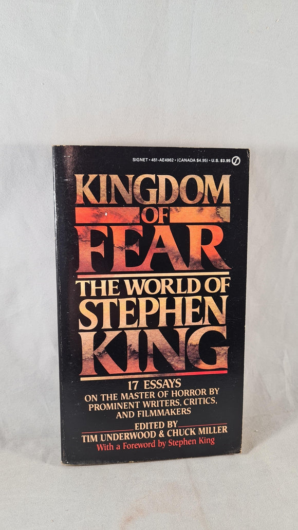Tim Underwood - Kingdom of Fear, Signet Book, 1987, Paperbacks