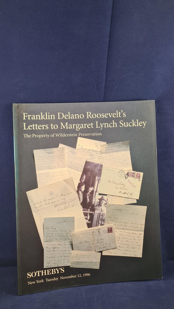 Sotheby's Franklin Delano Roosevelt's Letters to Margaret Lynch Suckley 12 November 1996