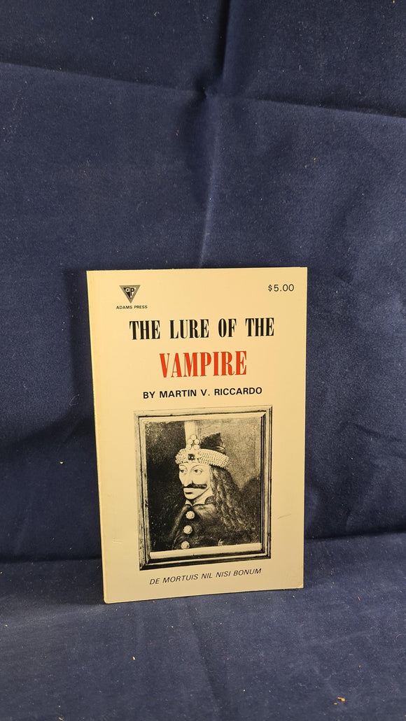 Martin V Riccardo - The Lure of the Vampire, Adams Press, 1983, First Printing Paperbacks