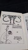 Thomas De Quincey - Confessions, Collins, no date, First Edition