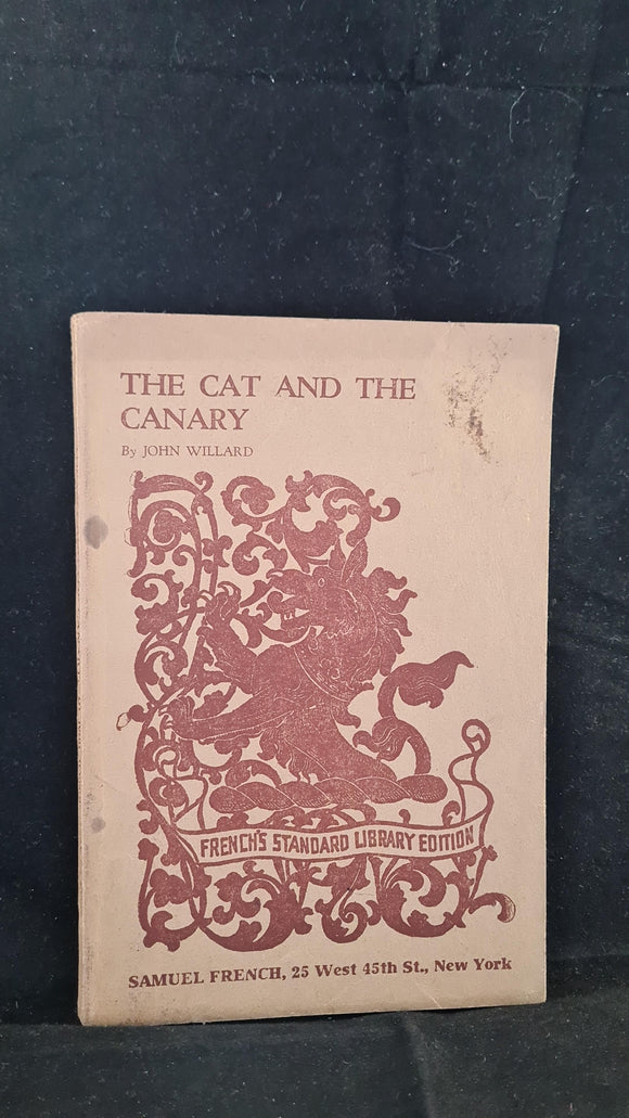 John Willard - The Cat and The Canary, Samuel French, 1927, Paperbacks