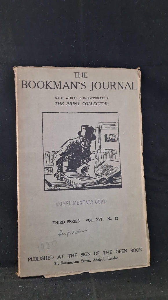The Bookman's Journal Number 12, 1930