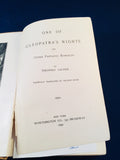 Theophile Gautier - One of Cleopatra's Nights and Other Fantastic Romances, Worthington 1890, 2nd Edition