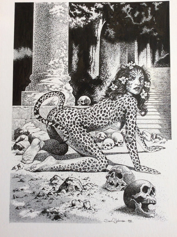 The Cheetah Girl by Christopher Blayre, Tartarus Press 1998, Limited edition 44/99. Also included Two Original art works for this book by David Johnson.