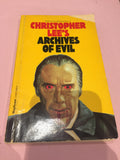 Christopher Lee - Christopher Lee's Archives of Evil, Granada 1979 Reprint, Inscribed to Richard Dalby by Christopher Lee
