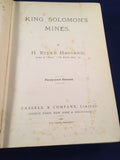 H. Rider Haggard - King Solomon's Mines, Cassell,1886 (Early reprint of the 1st Edition)