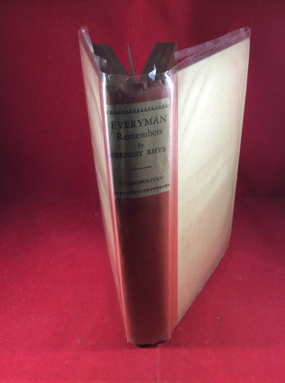 Ernest Rhys, Everyman Remembers, Cosmopolitan, 1931, Signed and Inscribed.