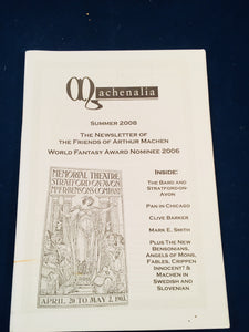 Machenalia - Summer 2008, The Newsletter of the Friends of Arthur Machen