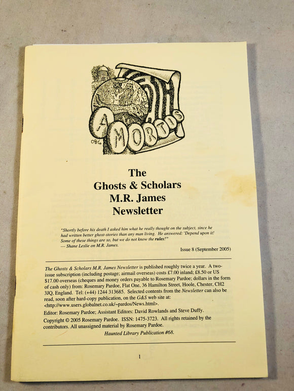 The Ghosts & Scholars - M. R. James Newsletter, Haunted Library Publications, Issue 8 (September 2005)
