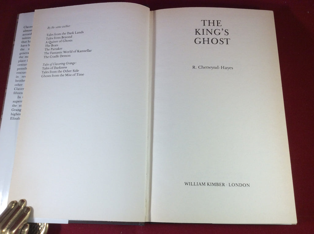 R. Chetwynd-Hayes, The King's Ghost, William Kimber, 1985, First Editi ...