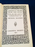 Arthur Machen - Casanova's Escape From The Leads, Casanova Society 1925