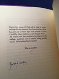Jeremy Reed - Wilde and the Night, Privately Printed 1994, Proof Copy