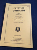 Crypt of Cthulhu - A Polyp Thriller and Theological Journal, Volume 12, Number 3, Lammas 1993, Robert M. Price, S. T. Joshi & Will Murray