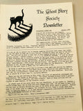 The Ghost Story Society Newsletter - Full run issue 1 (1988) through to issue 13 (1993)