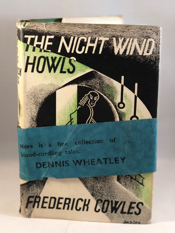 Frederick Cowles - The Night Wind Howls, Muller 1938, 1st Edition in Original Dust Jacket and Banner Advertisement. Comes with the rare original art work and proofs for the Dust Jacket