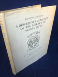 M.R. James - Bibliotheca Pepysiana, Part 3, A Descriptive Catalogue of the Library of Samuel Pepys, Sidgwick & Jackson, 23.12.1900