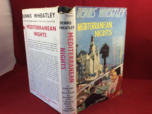 Dennis Wheatley, Mediterranean Nights, Hutchinson, signed and inscribed, no date, war economy standard.